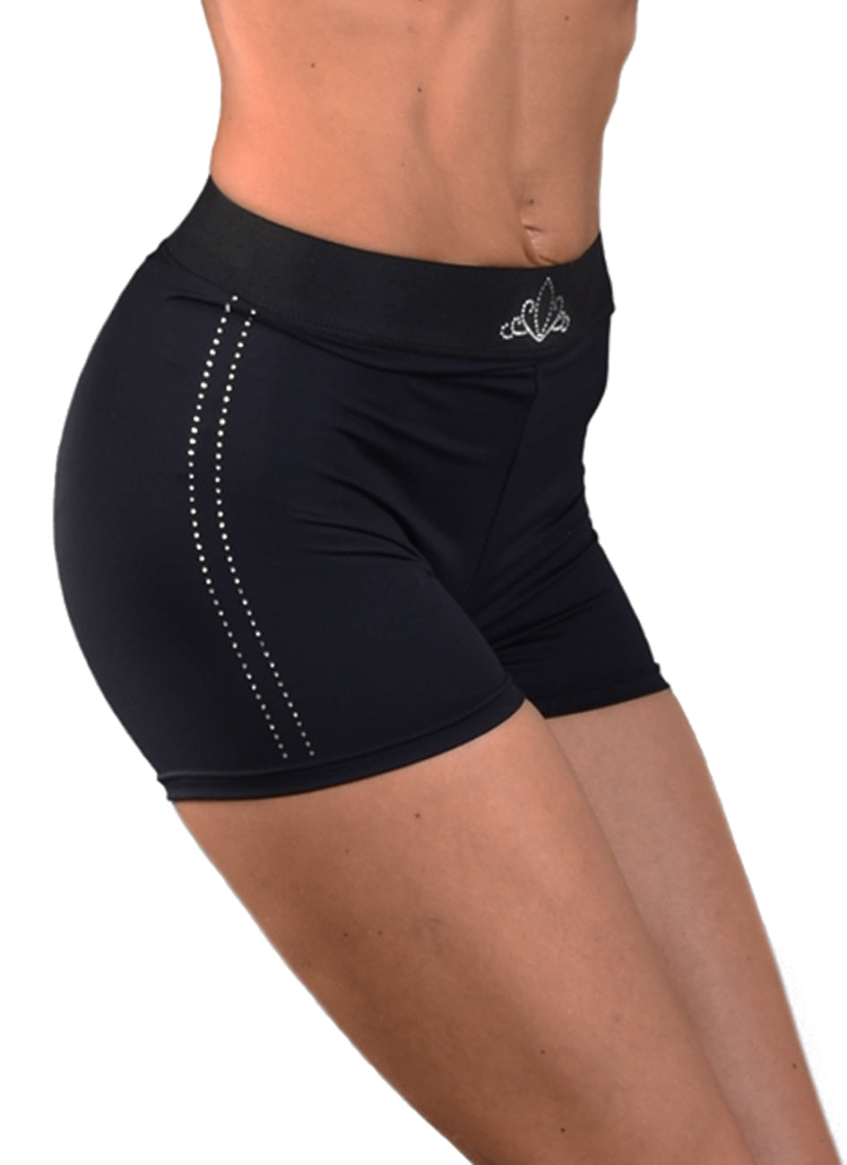 SHORT CON BANDA IN STRASS